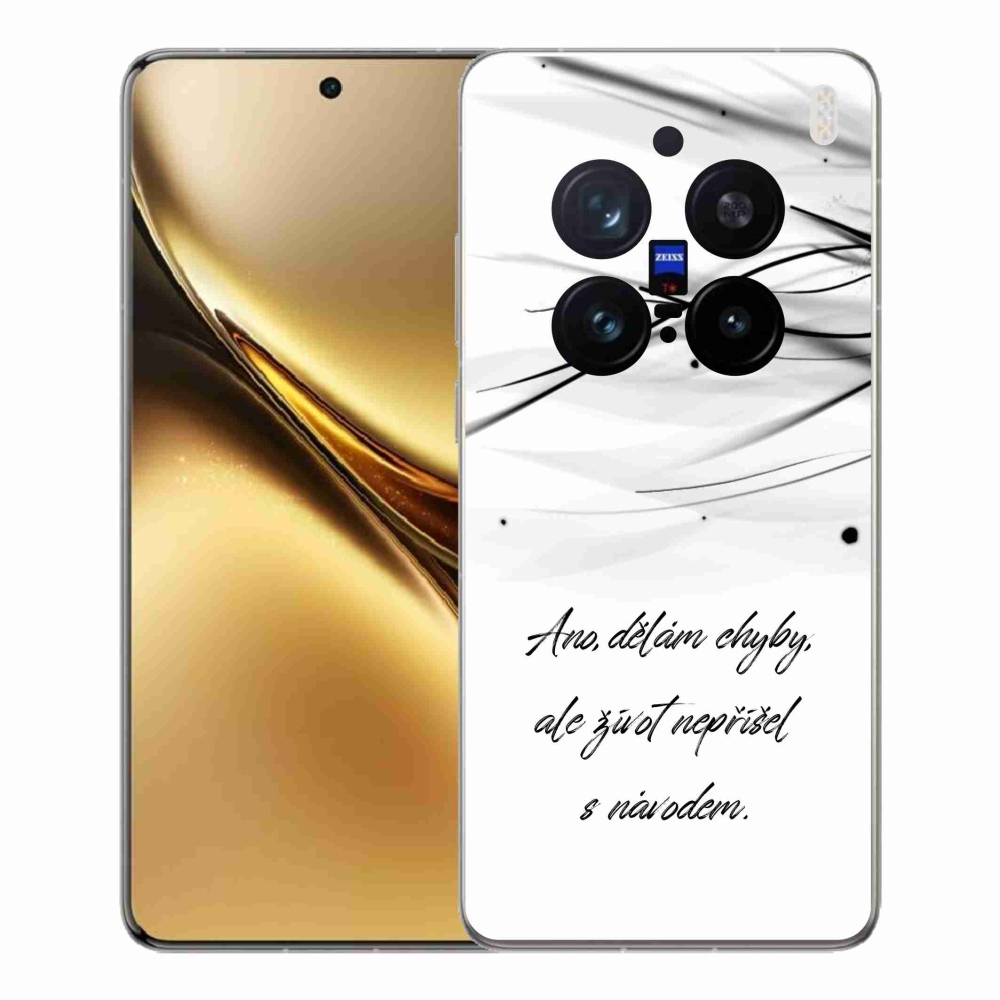 Gelový kryt mmCase na Vivo X200 Pro 5G - citát bílé pozadí