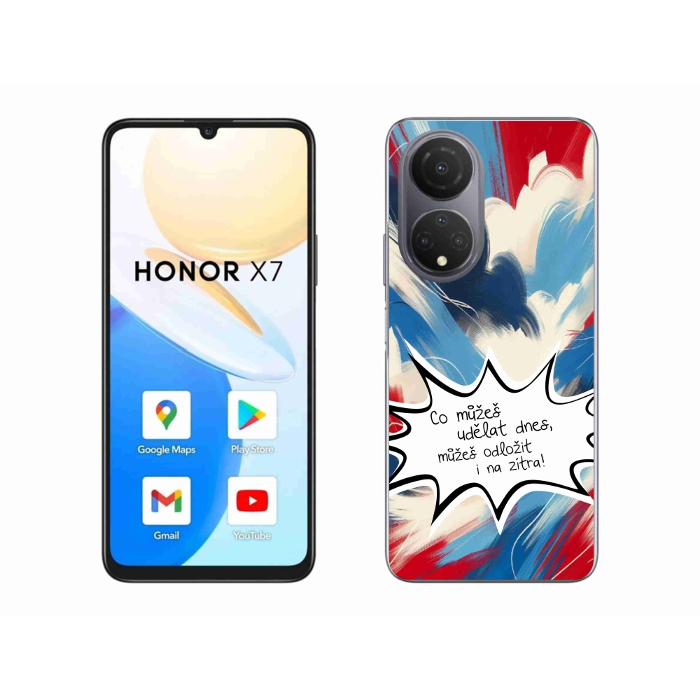 Gelový kryt mmCase na Honor X7 - vtipný text 9 bílé pozadí