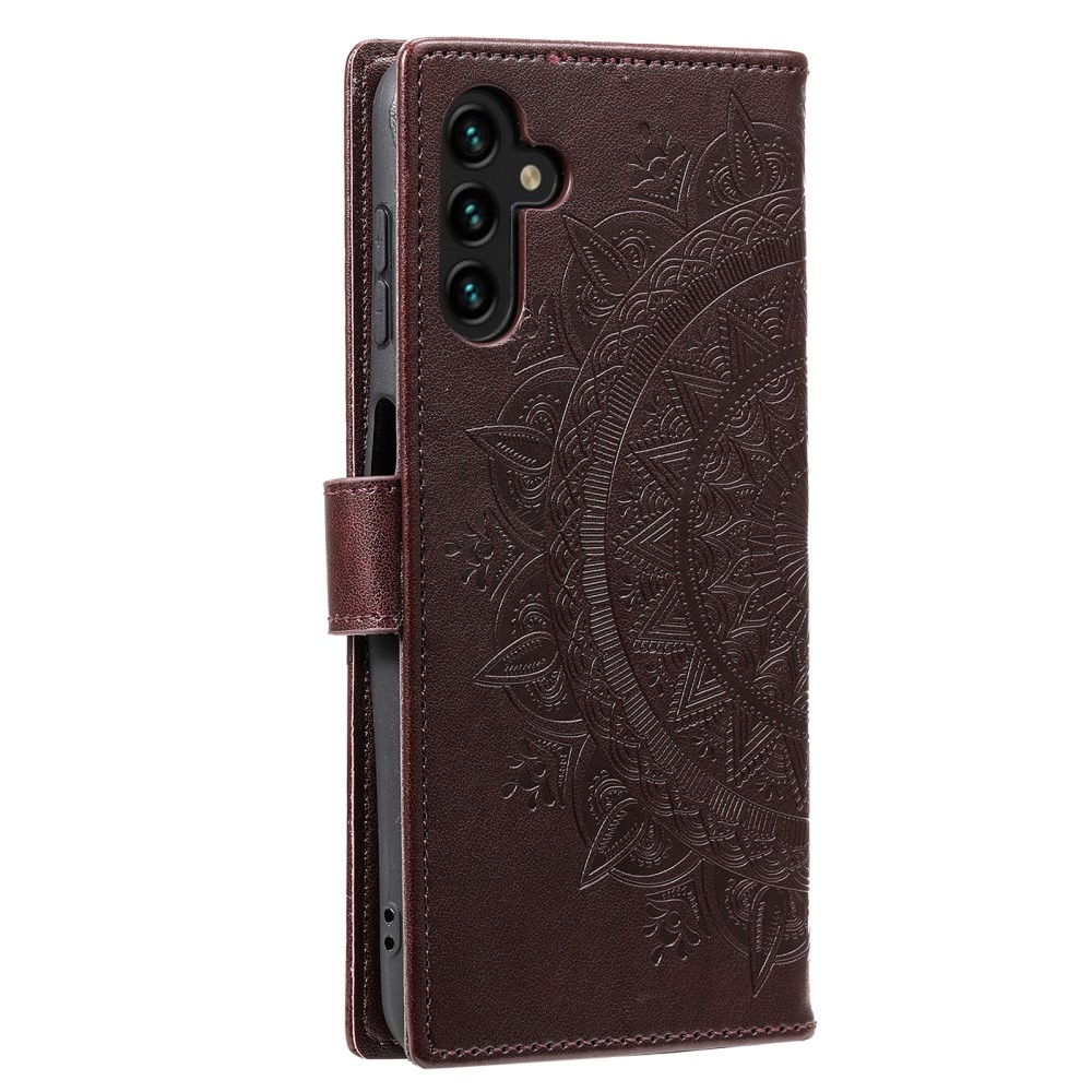 Mandala knížkové pouzdro na Samsung Galaxy A26 5G - hnědé