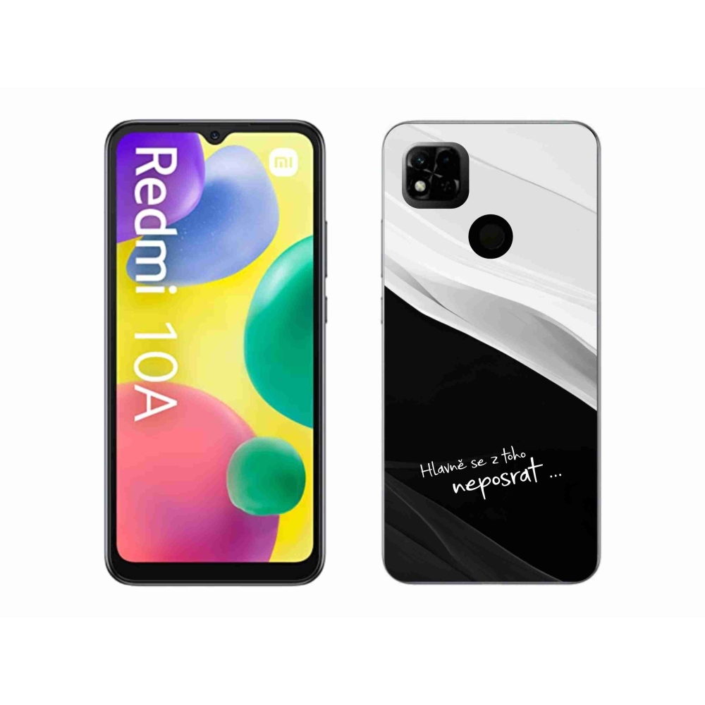 Gelový kryt mmCase na Xiaomi Redmi 10A - vtipný text 13 černobílé pozadí
