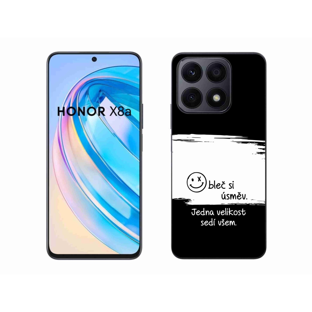 Gelový kryt mmCase na Honor X8a - vtipný text 8 bíločerné pozadí