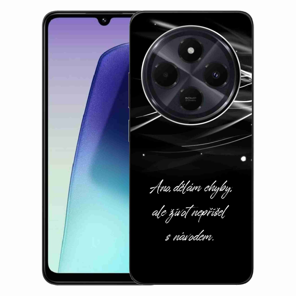 Gelový kryt mmCase na Xiaomi Redmi 14C/Poco C75 - citát černé pozadí