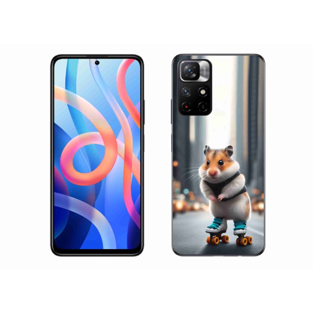 Gelový kryt mmCase na Xiaomi Redmi Note 11S 5G - křeček na bruslích