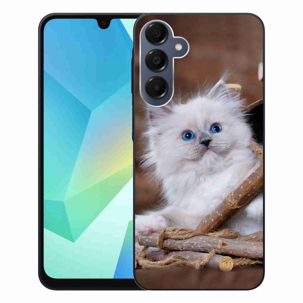 Gelový kryt mmCase na Samsung Galaxy A16 4G/5G - bílé kotě