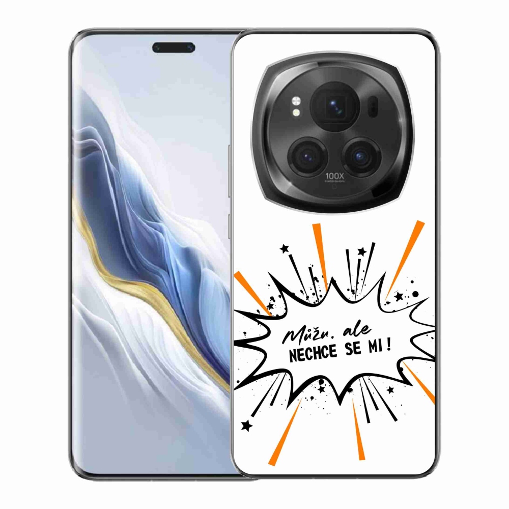 Gelový kryt mmCase na Honor Magic 6 Pro 5G - vtipný text 11 bílé pozadí