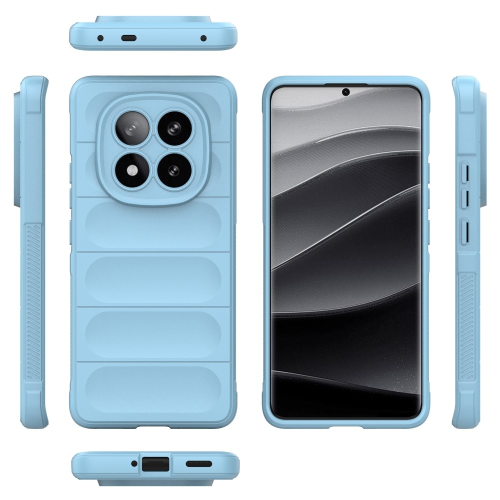 Rugg odolný gelový obal na Xiaomi Redmi Note 14 Pro+ 5G - světlemodrý