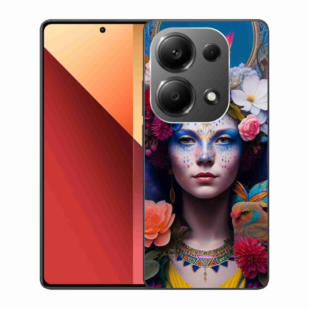 Gelový kryt mmCase na Xiaomi Redmi Note 13 Pro 4G/Poco M6 Pro - žena s květinami