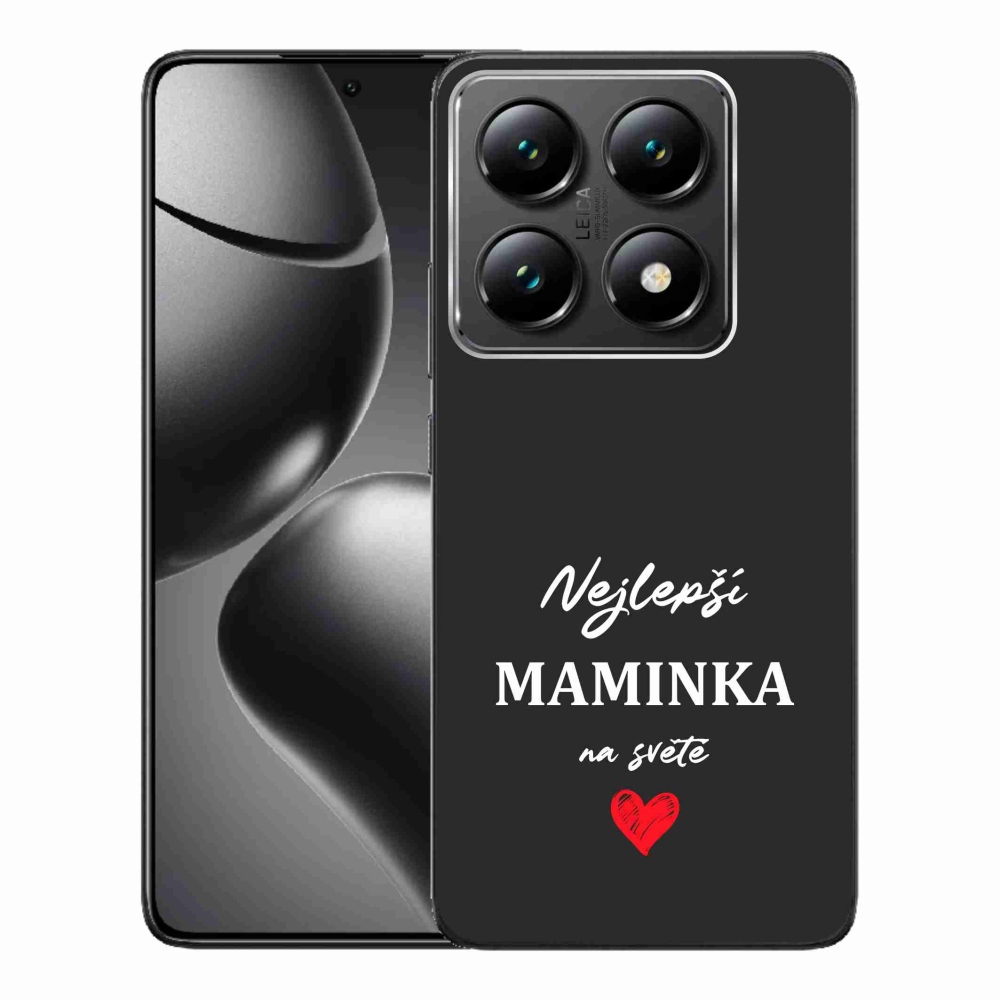 Gelový kryt mmCase na Xiaomi 14T Pro - nejlepší maminka 1 černé pozadí
