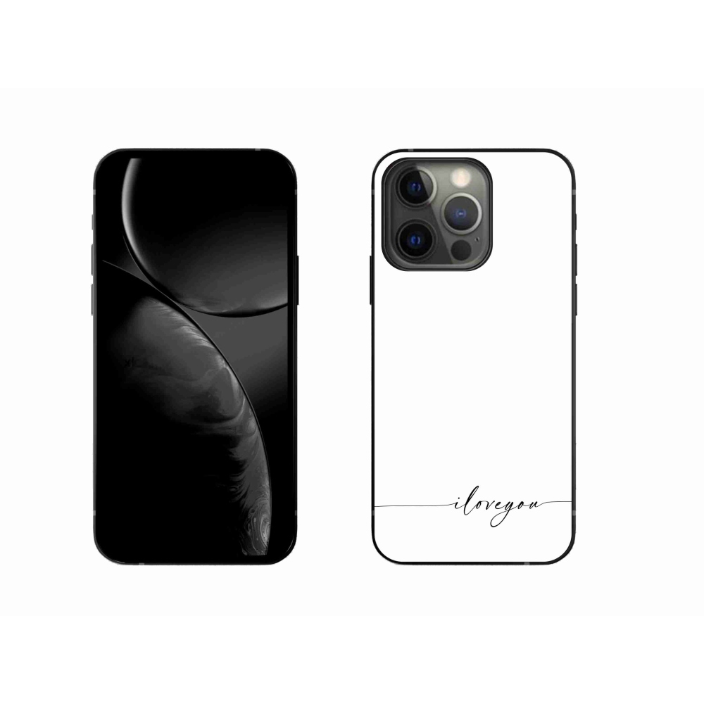 Gelový kryt mmCase na iPhone 13 Pro 6.1 - I love you bílé pozadí