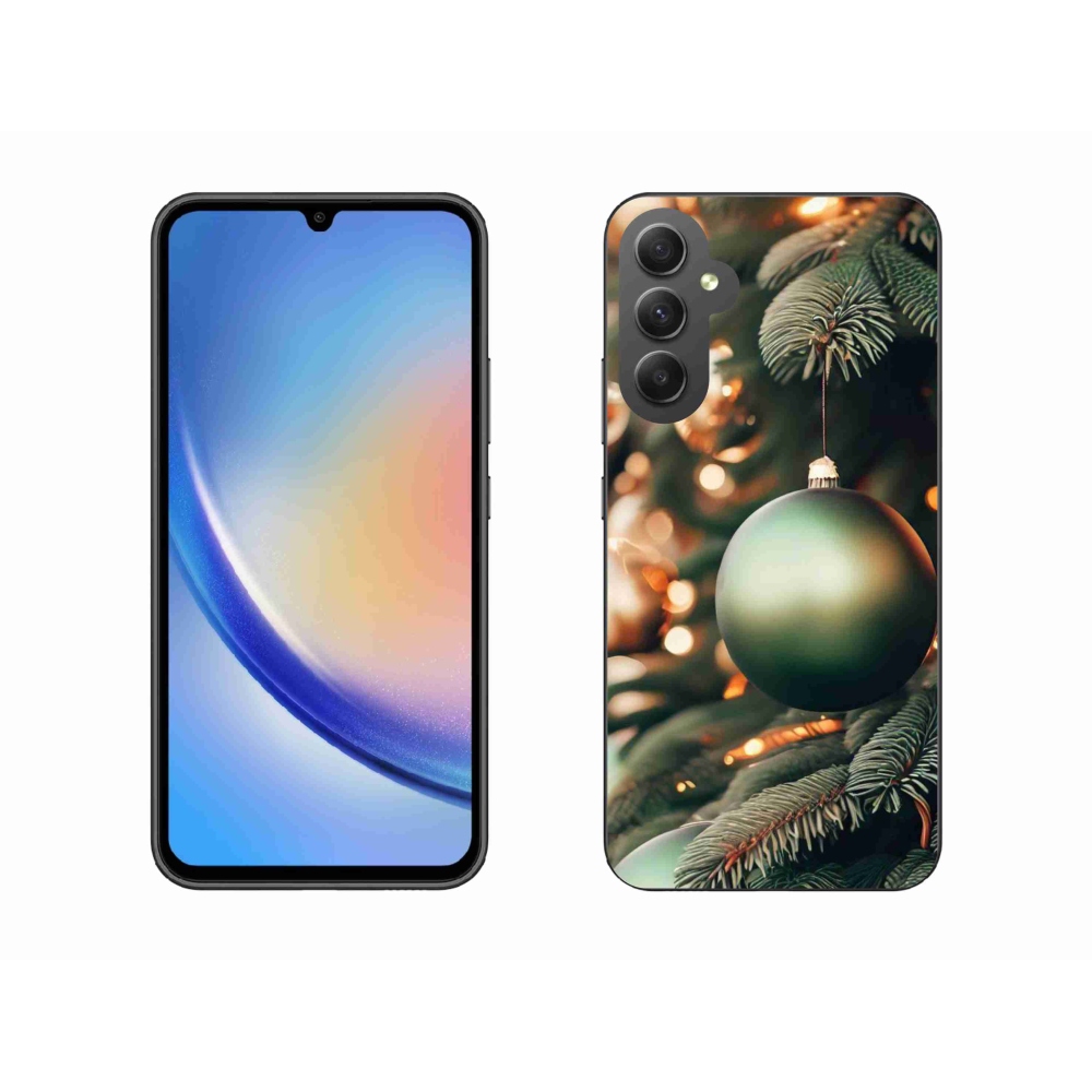 Gelový kryt mmCase na Samsung Galaxy A34 5G - vánoční ozdoby 1