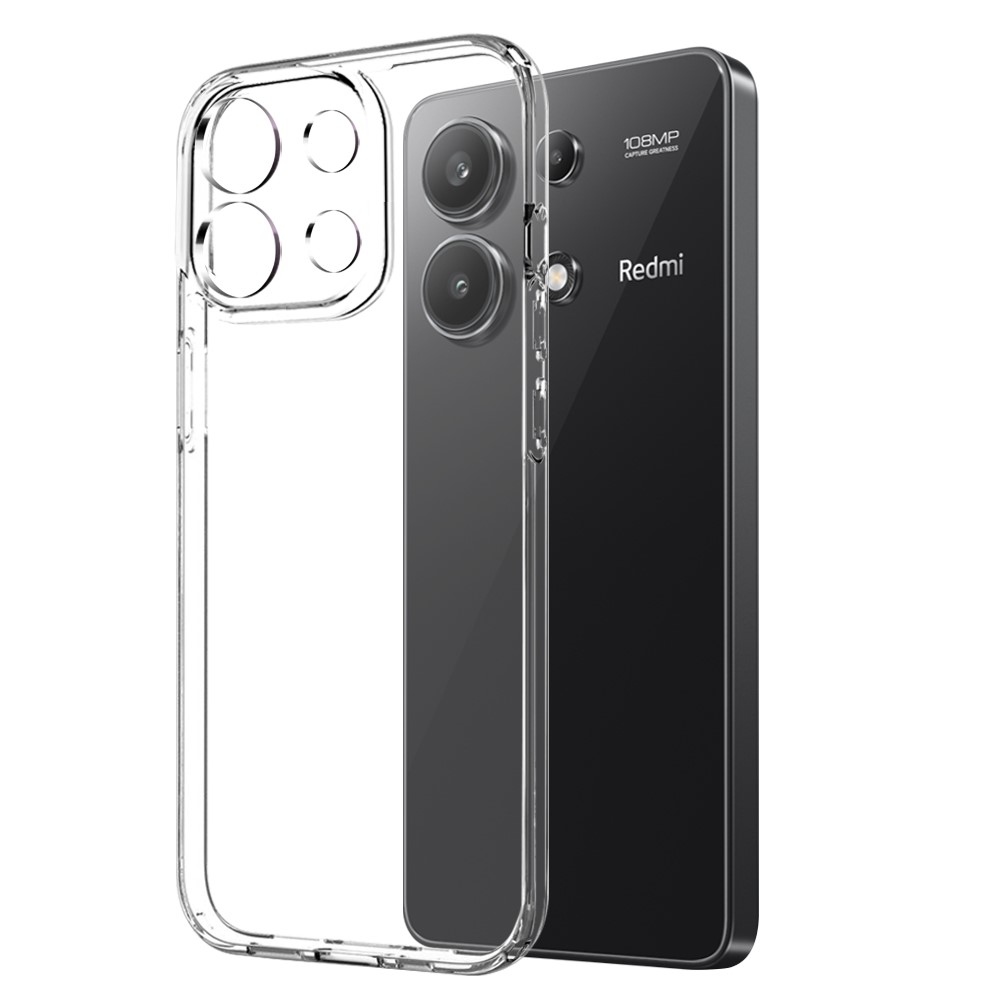 NORTHJO průhledný gelový obal + tvrzené sklo na Xiaomi Redmi Note 13 - průhledný