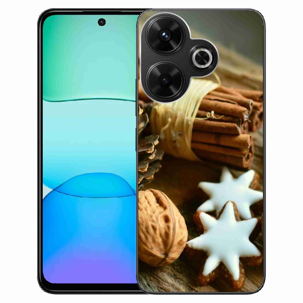 Gelový kryt mmCase na Xiaomi Redmi 13 4G/Poco M6 4G - skořice a perníčky