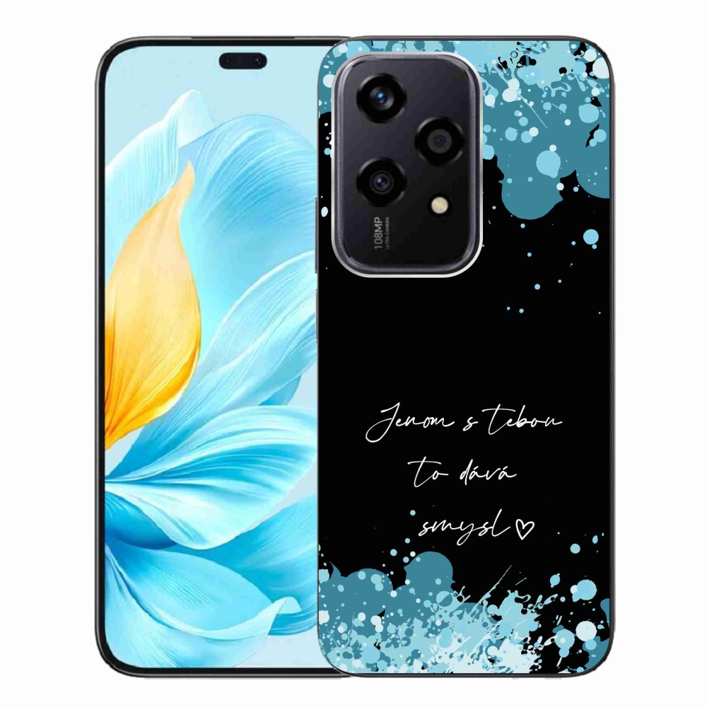 Gelový kryt mmCase na Honor 200 Lite 5G - zamilovaný text černé pozadí