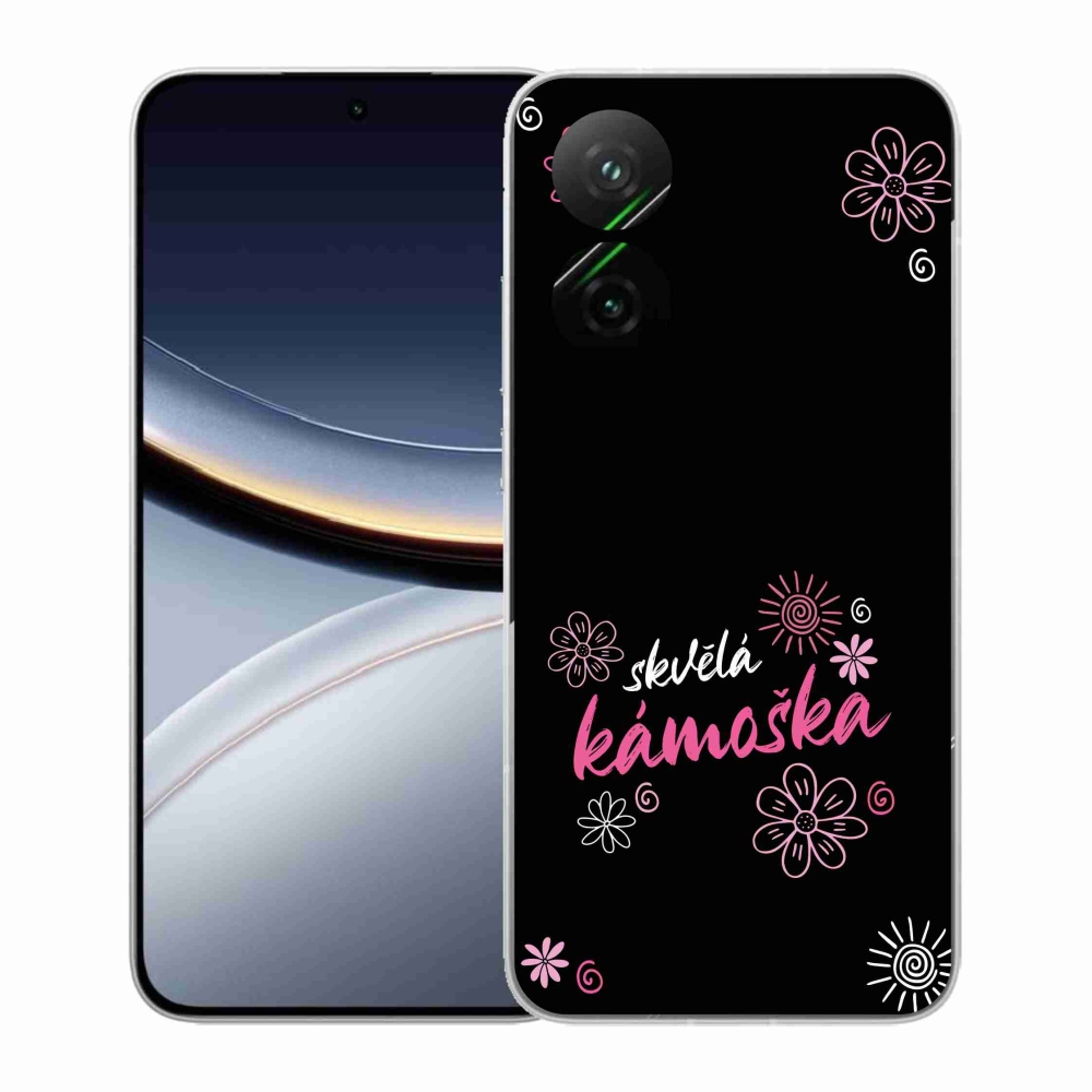 Gelový kryt mmCase na Xiaomi Poco F7 5G - skvělá kámoška černé pozadí