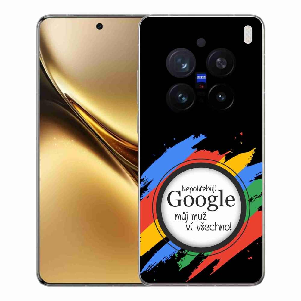 Gelový kryt mmCase na Vivo X200 Pro 5G - muž ví všechno černé pozadí