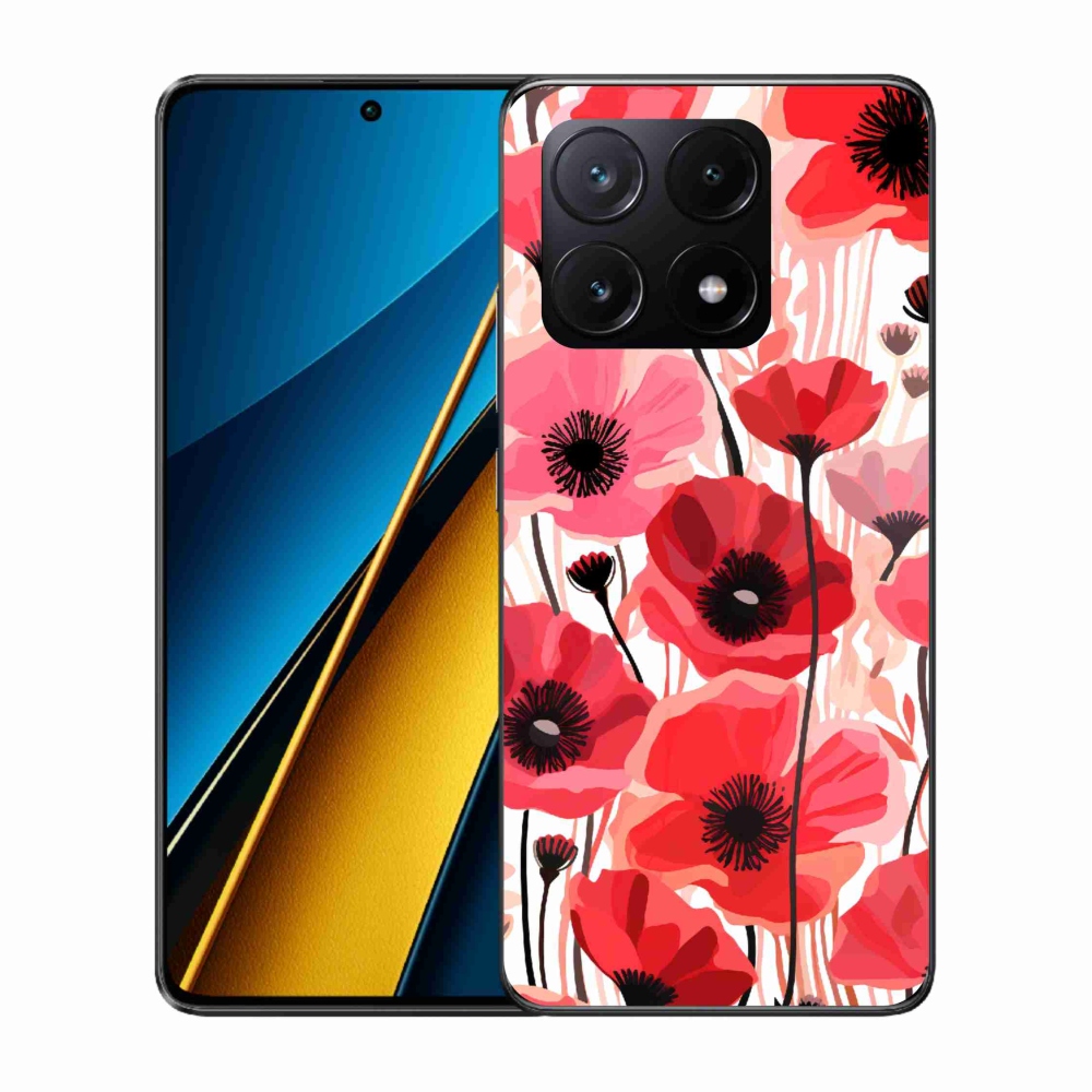 Gelový kryt mmCase na Xiaomi Poco X6 Pro 5G - vlčí mák 1