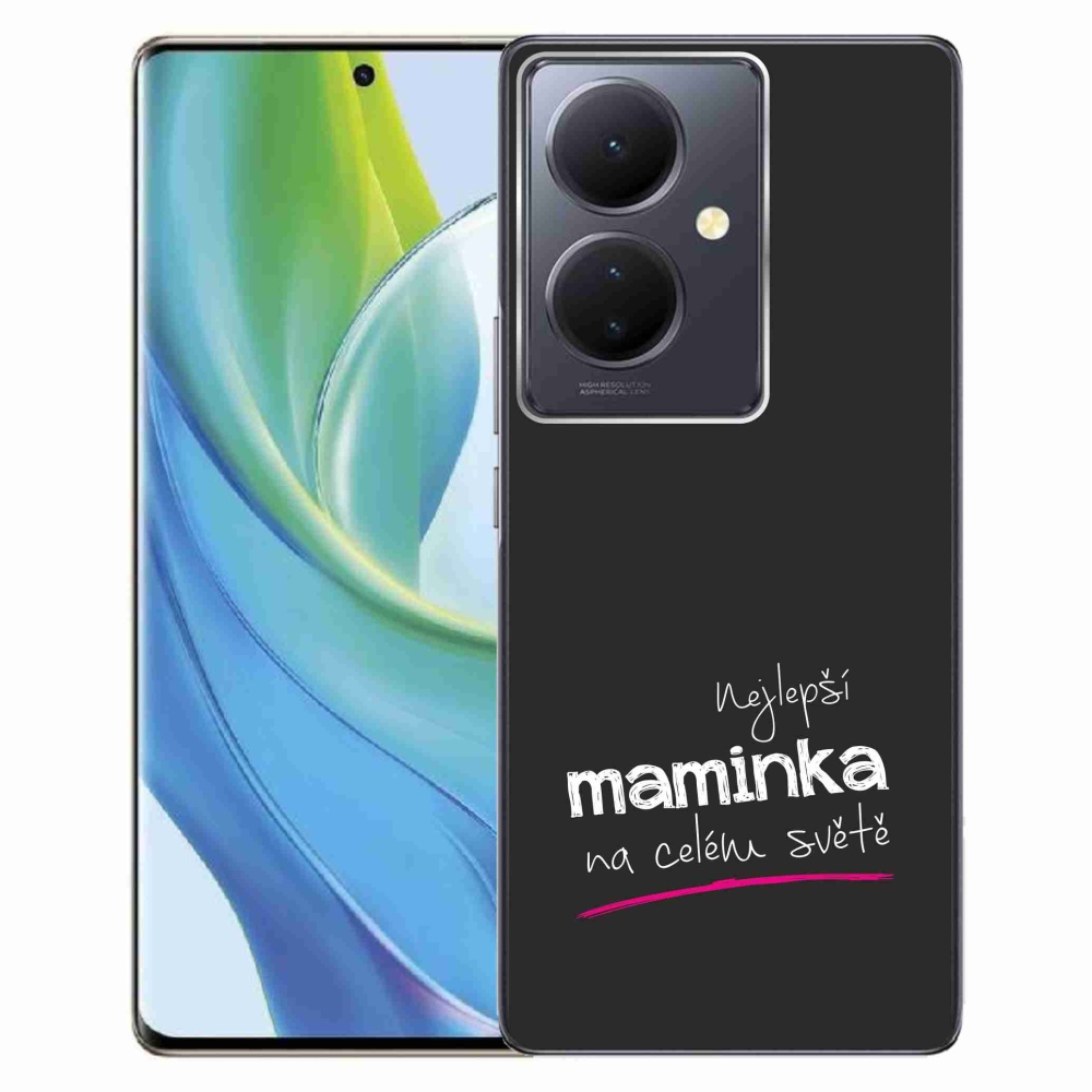 Gelový kryt mmCase na Vivo V29 Lite 5G - nejlepší maminka 4 černé pozadí