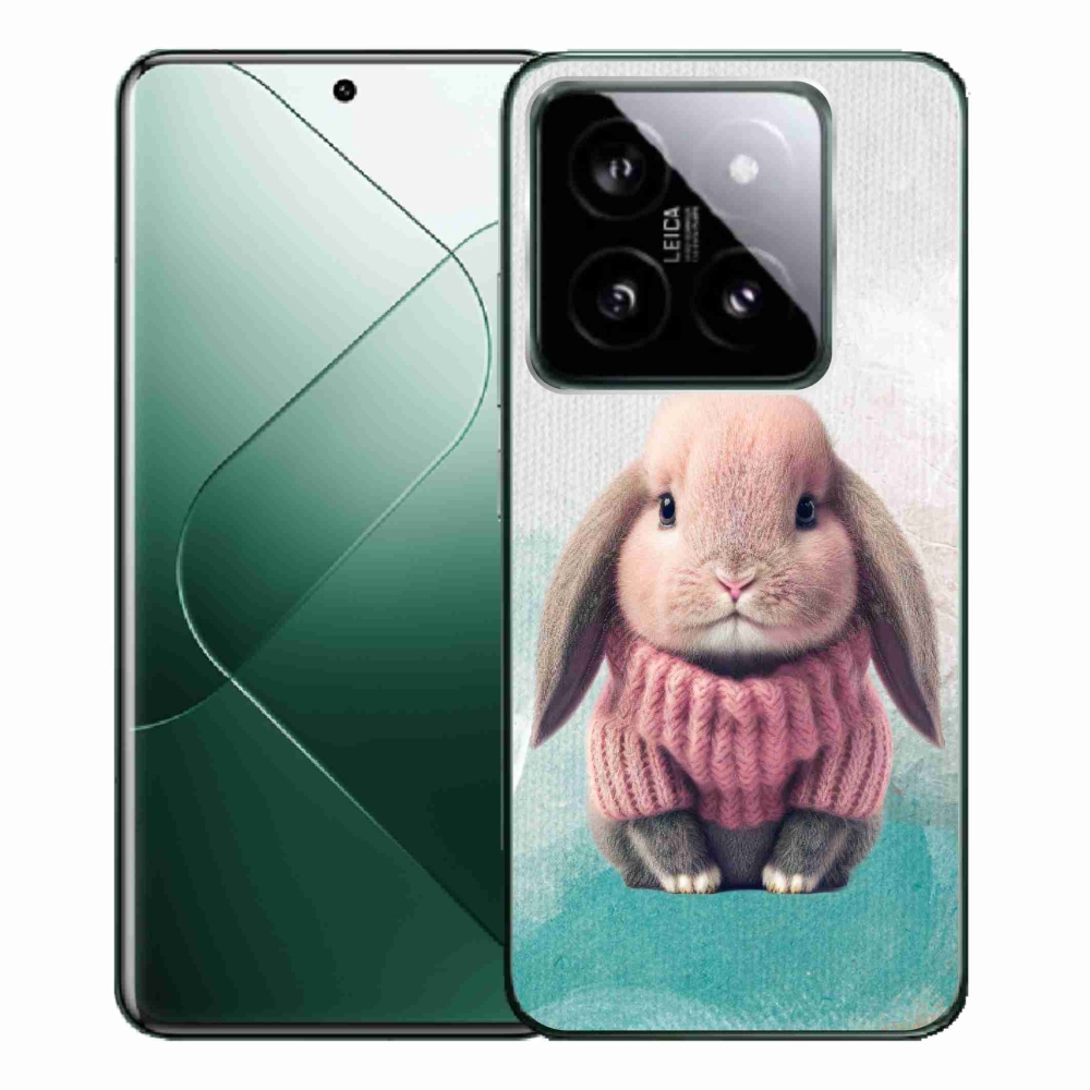 Gelový kryt mmCase na Xiaomi 14 Pro - králíček ve svetru