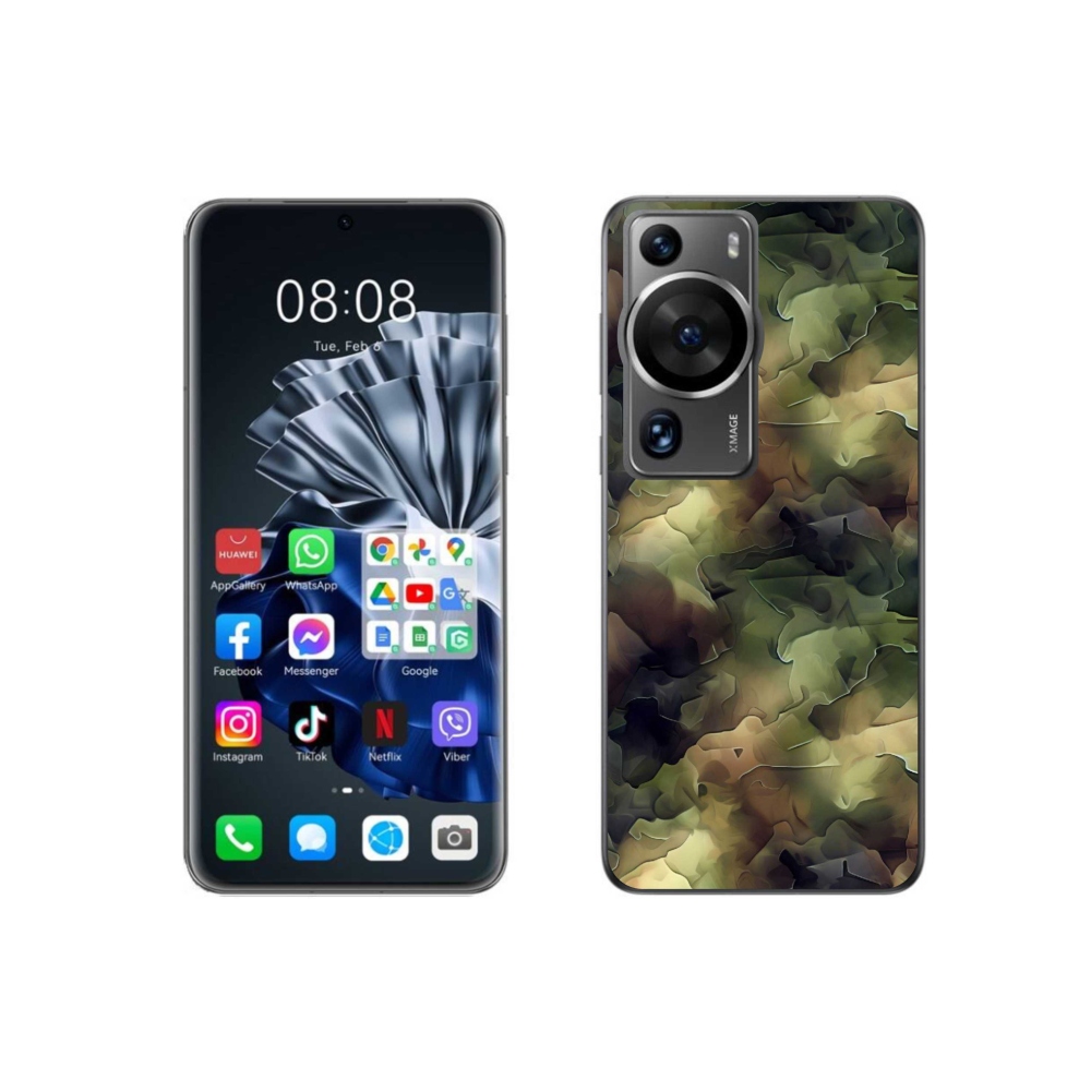 Gelový kryt mmCase na Huawei P60 Pro - maskáčový vzor 10