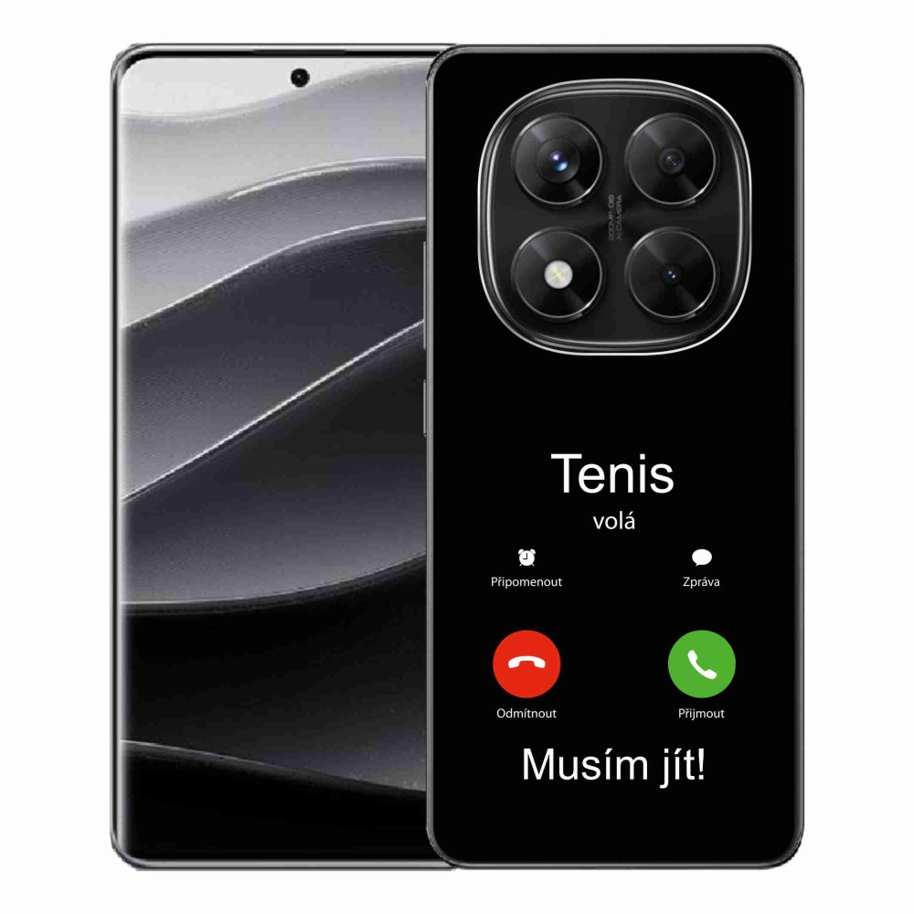 Gelový kryt mmCase na Xiaomi Redmi Note 14 Pro 5G/Poco X7 5G - tenis volá černé pozadí