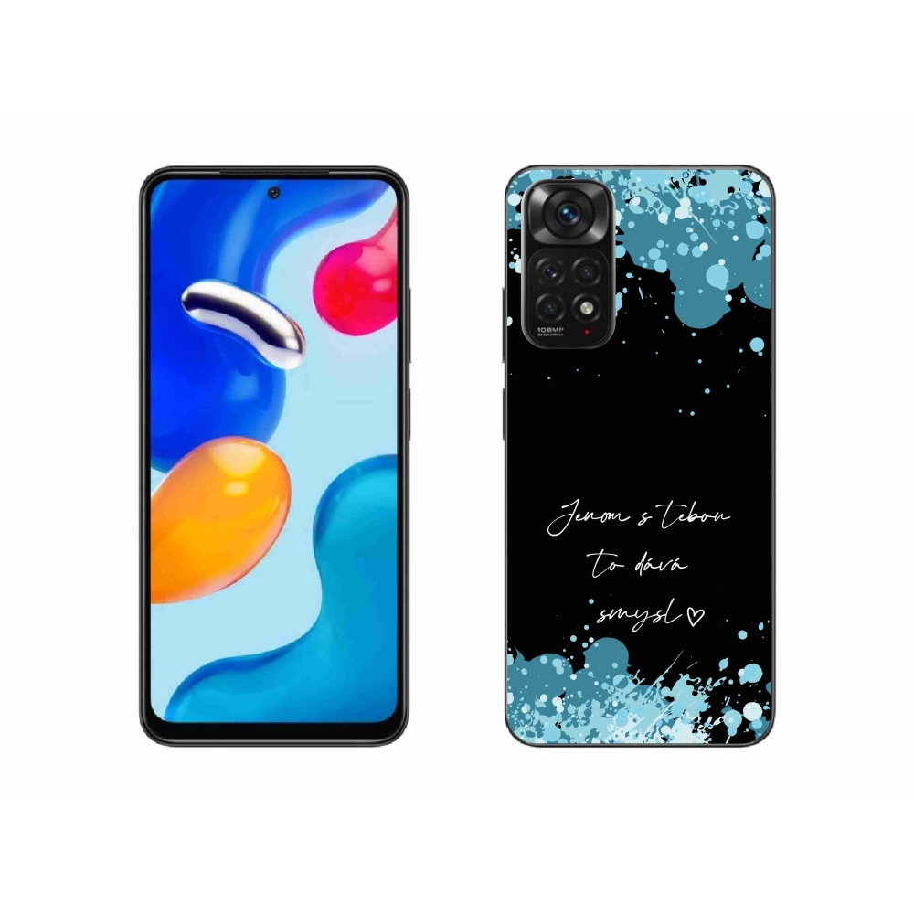 Gelový kryt mmCase na Xiaomi Redmi Note 11 4G - zamilovaný text černé pozadí
