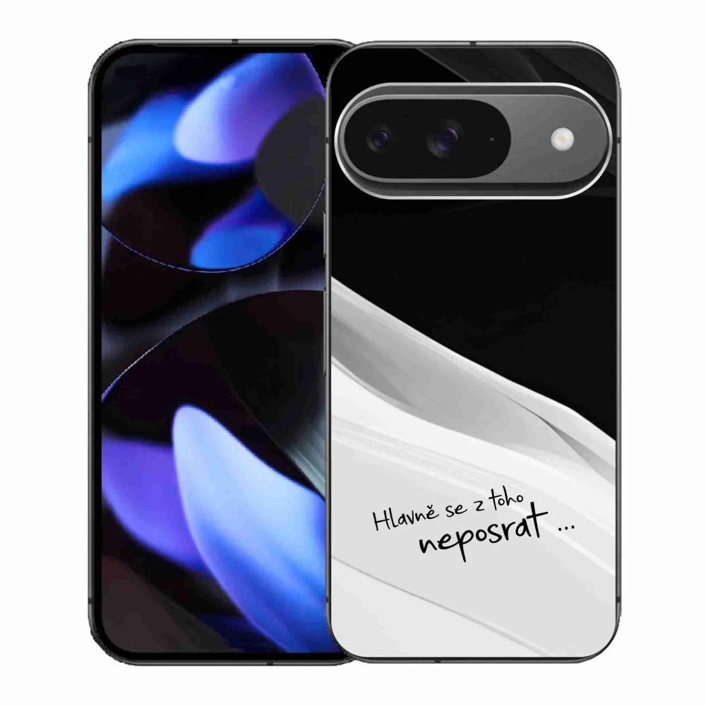 Gelový kryt mmCase na Google Pixel 9/9 Pro - vtipný text 13 bíločerné pozadí