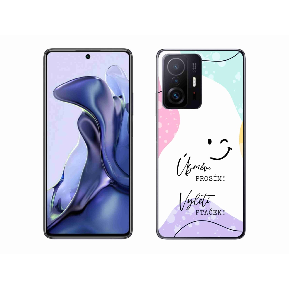 Gelový kryt mmCase na Xiaomi 11T Pro - vtipný text 4 bílé pozadí