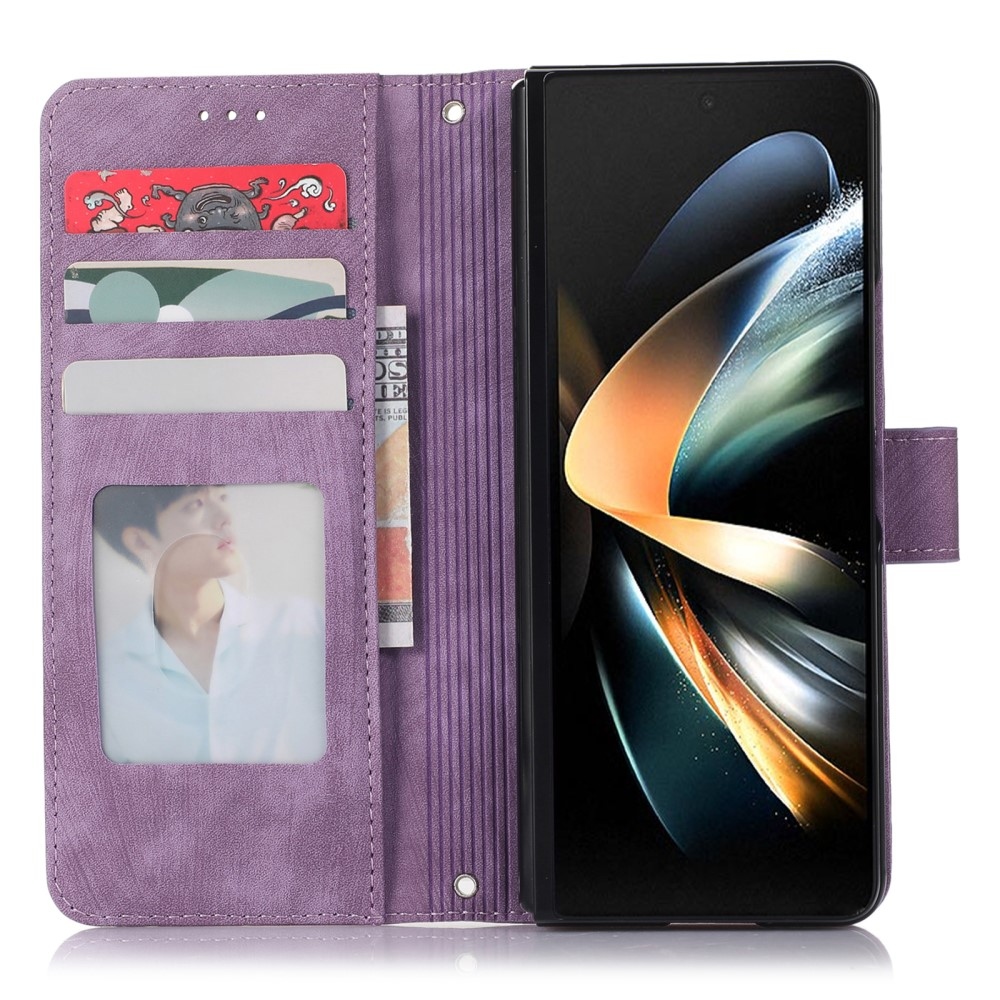 Wallet knížkové pouzdro na Samsung Galaxy Z Fold5 5G - fialové