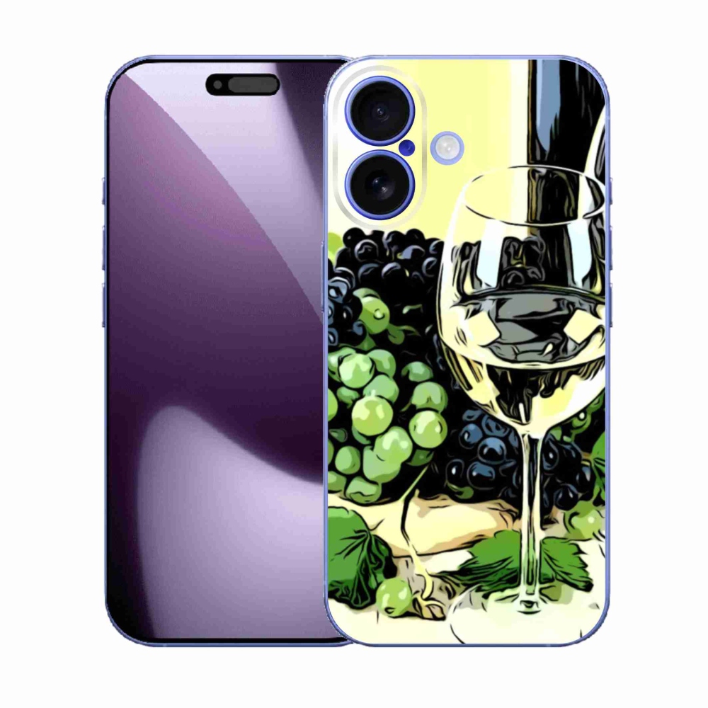 Gelový kryt mmCase na iPhone 17 - sklenka vína