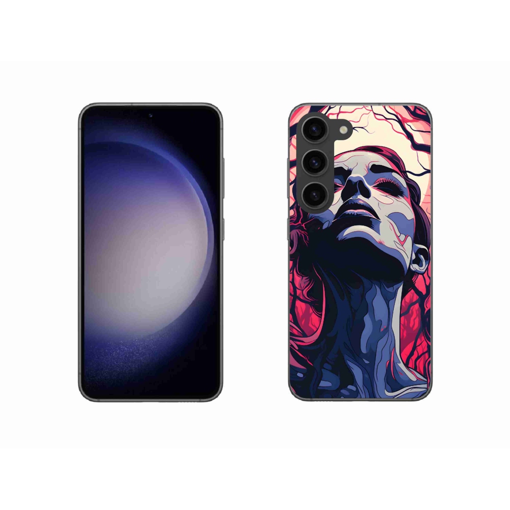 Gelový kryt mmCase na Samsung Galaxy S23 5G - abstraktní obličej