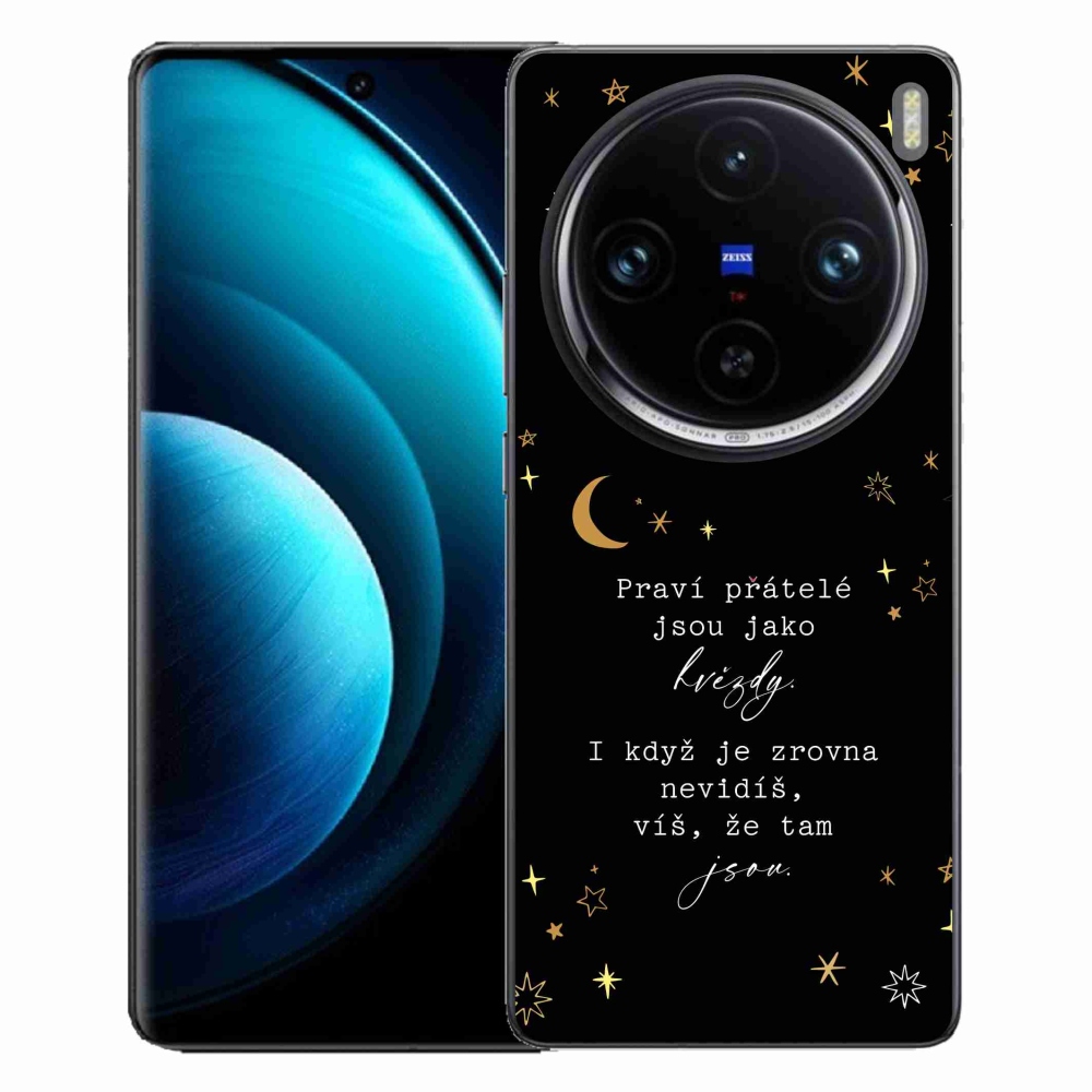 Gelový kryt mmCase na Vivo X100 Pro 5G - citát 6 černé pozadí