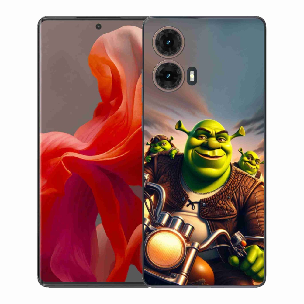 Gelový kryt mmCase na Motorola Moto G85 5G - shrek na motorce