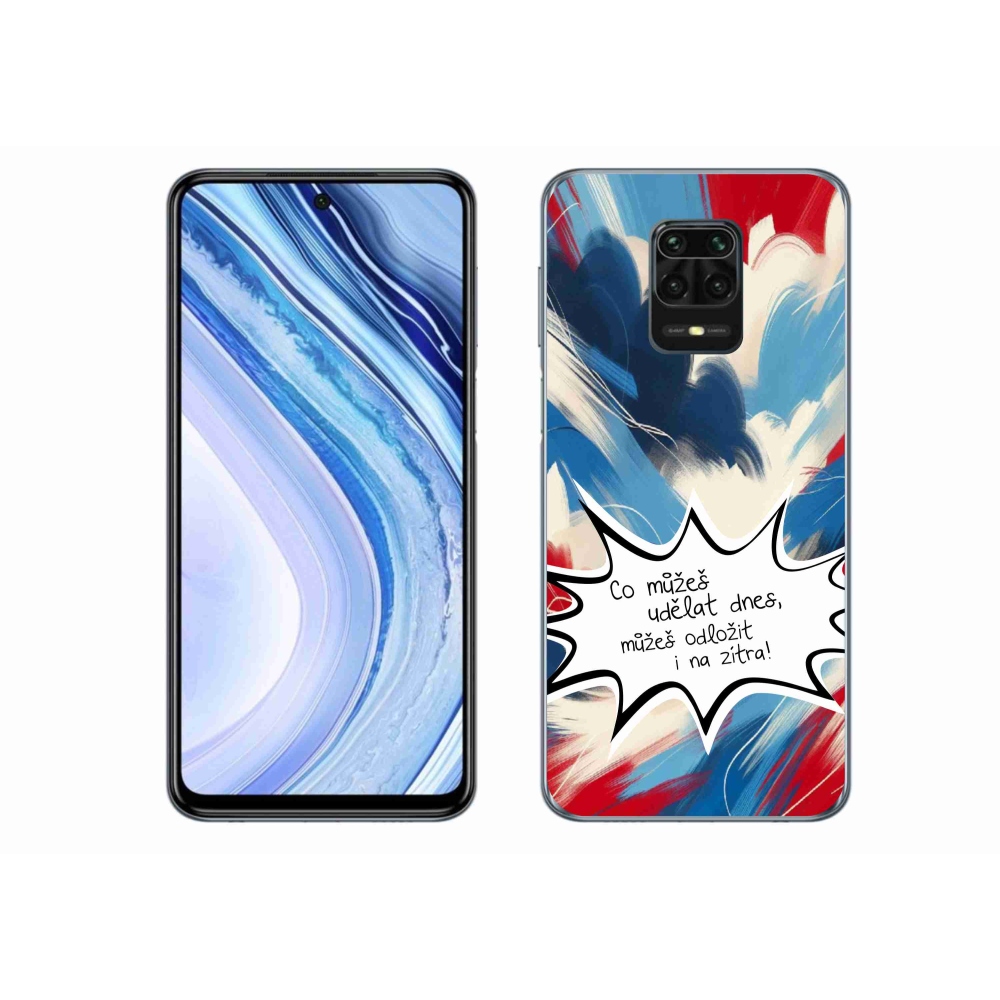 Gelový kryt mmCase na Xiaomi Redmi Note 9 Pro - vtipný text 9 bílé pozadí