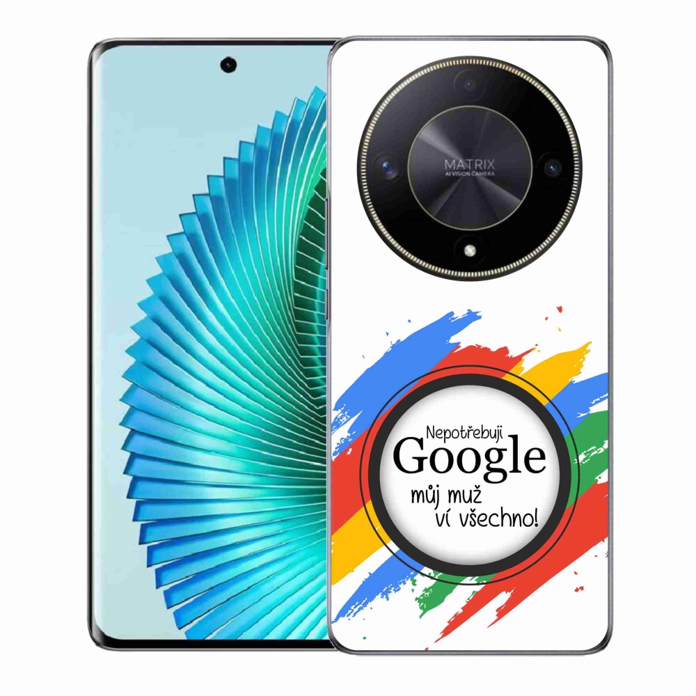 Gelový kryt mmCase na Honor Magic 6 Lite 5G - muž ví všechno bílé pozadí