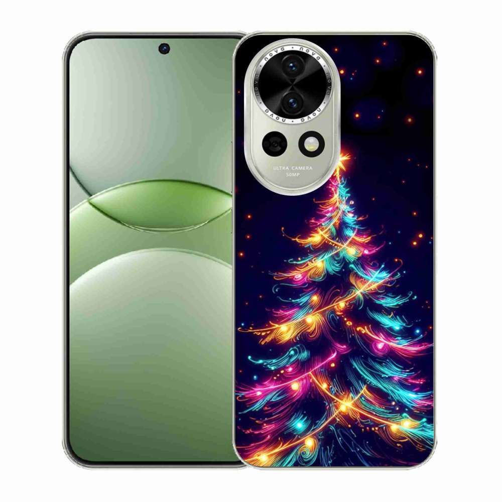 Gelový kryt mmCase na Huawei Nova 13 5G - neonový vánoční stromek