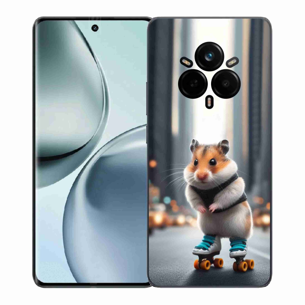 Gelový kryt mmCase na Realme 14 Pro+ 5G - křeček na bruslích