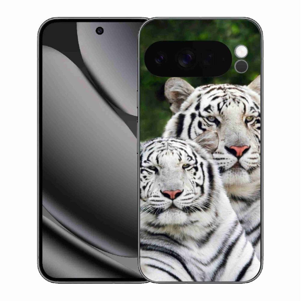Gelový kryt mmCase na Google Pixel 10 Pro XL - bílí tygři