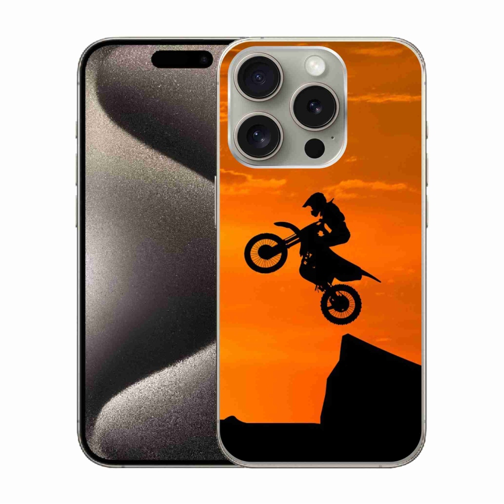 Gelový kryt mmCase na iPhone 15 Pro - motocross