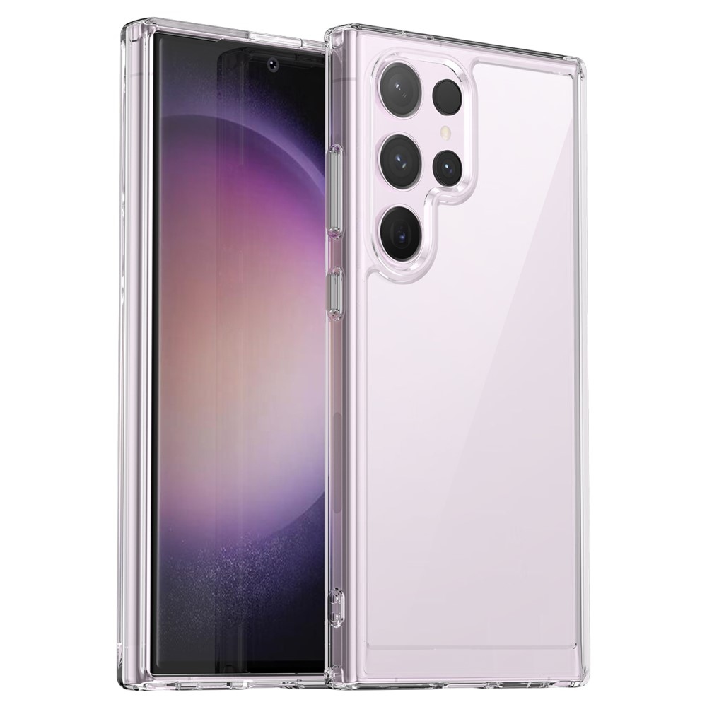 Gelový obal s pevnými zády na Samsung Galaxy S24 Ultra - průhledný