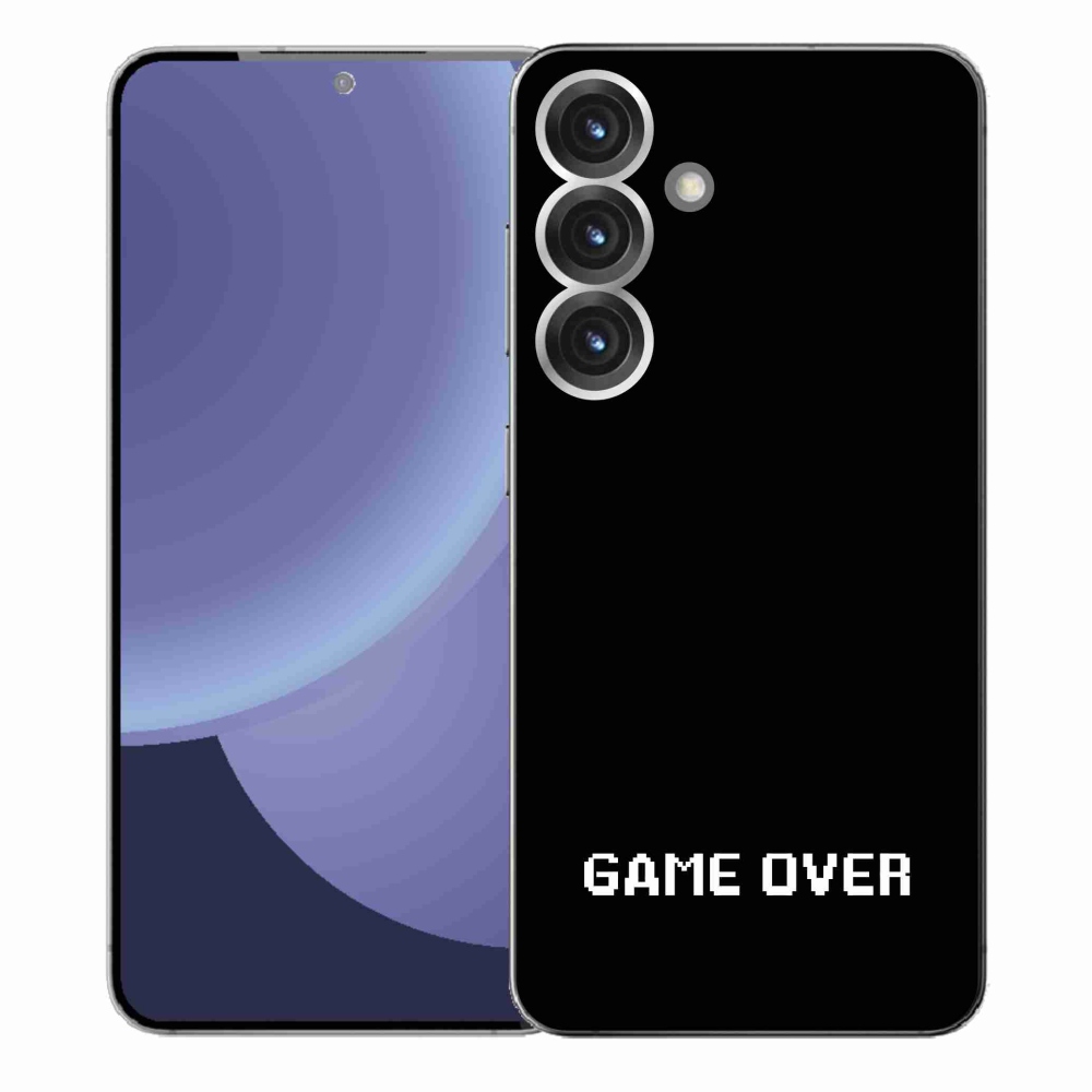 Gelový kryt mmCase na Samsung Galaxy S25+ - game over černé pozadí