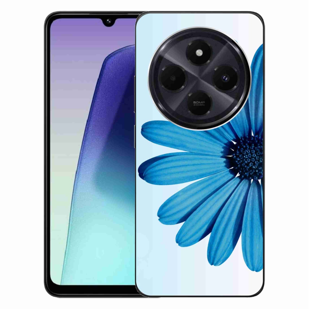 Gelový obal mmCase na Xiaomi Redmi 14C/Poco C75 - modrá kopretina