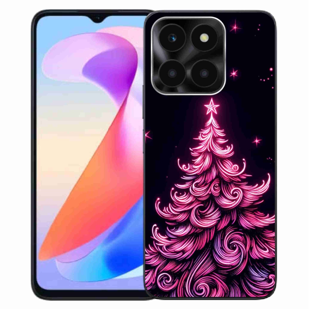 Gelový kryt mmCase na Honor X6a - neonový vánoční stromek 2