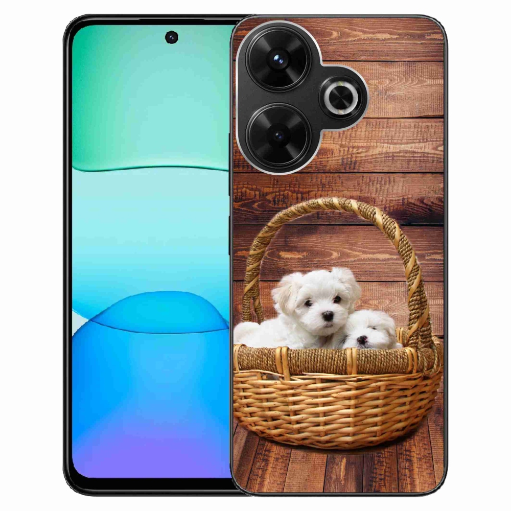 Gelový kryt mmCase na Xiaomi Redmi 13 4G/Poco M6 4G - štěňátka