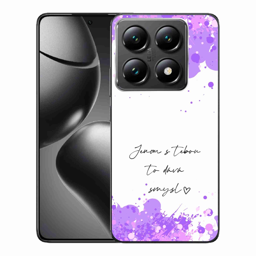 Gelový kryt mmCase na Xiaomi 14T Pro - zamilovaný text bílé pozadí