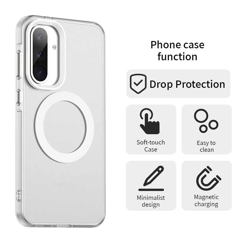 Candy gelový obal MagSafe pro Samsung Galaxy A36 5G/A56 5G - bílý