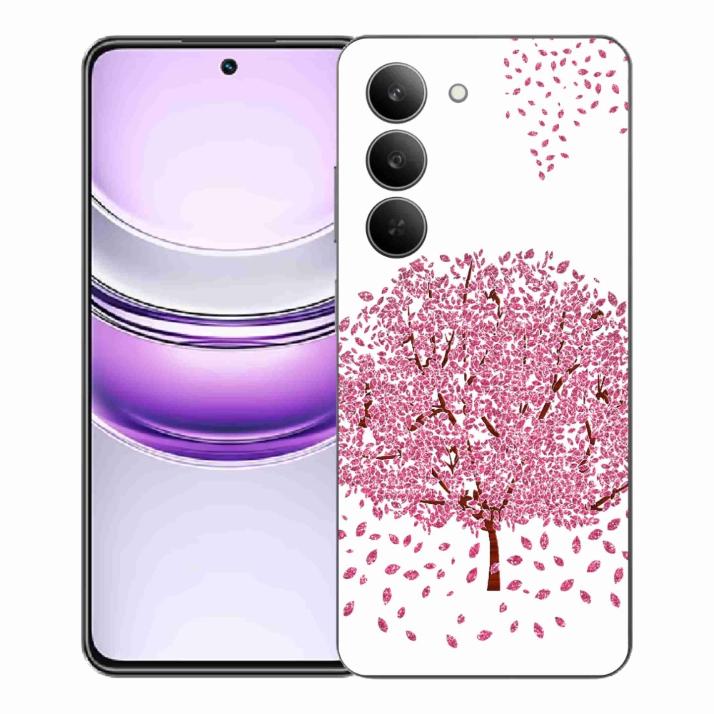 Gelový kryt mmCase na Realme 14x 5G - kreslený strom s listy