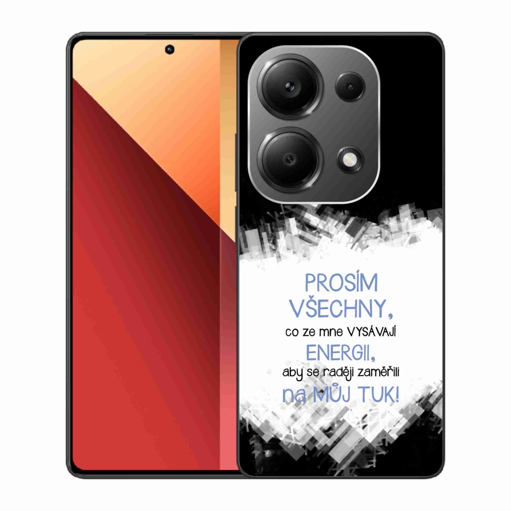 Gelový kryt mmCase na Xiaomi Redmi Note 13 Pro 4G/Poco M6 Pro  - vtipný text 1 modrý