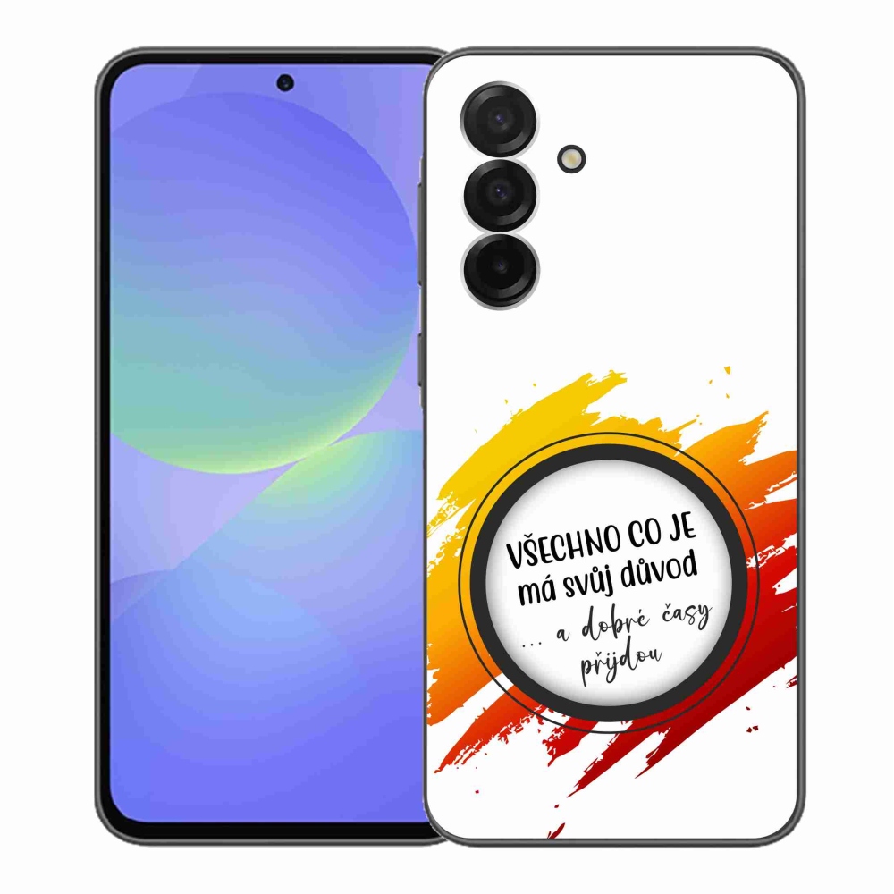 Gelový kryt mmCase na Samsung Galaxy A36 5G - citát 3 bílé pozadí