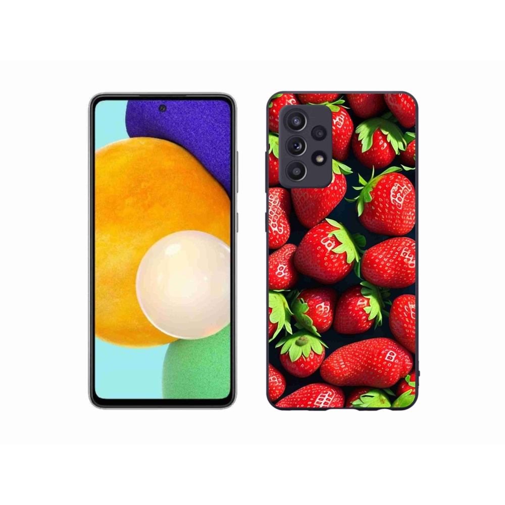 Gelový kryt mmCase na Samsung Galaxy A52/A52 5G - jahody