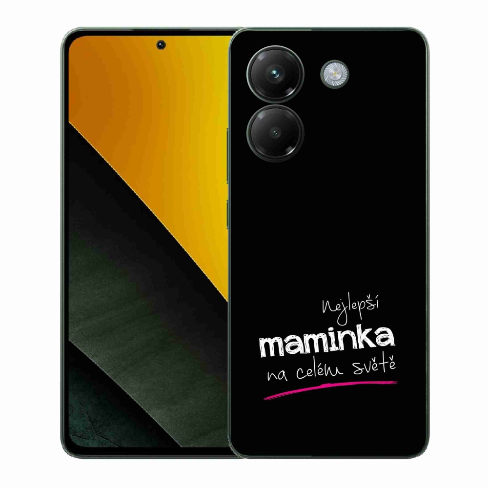 Gelový kryt mmCase na Xiaomi Poco M7 Pro 5G - nejlepší maminka 4 černé pozadí